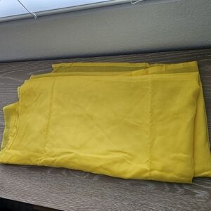 Bright Yellow Semi Sheer Fabric 4 and Half Yards 176" X 42"